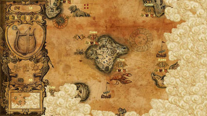 Ancient Traders board game indie video game map