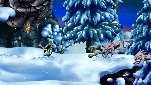 Dust: An Elysian Tail - screenshot wolves in combat