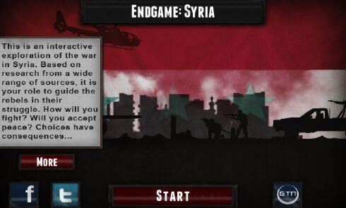 Endgame: Syria app intro page - screenshot